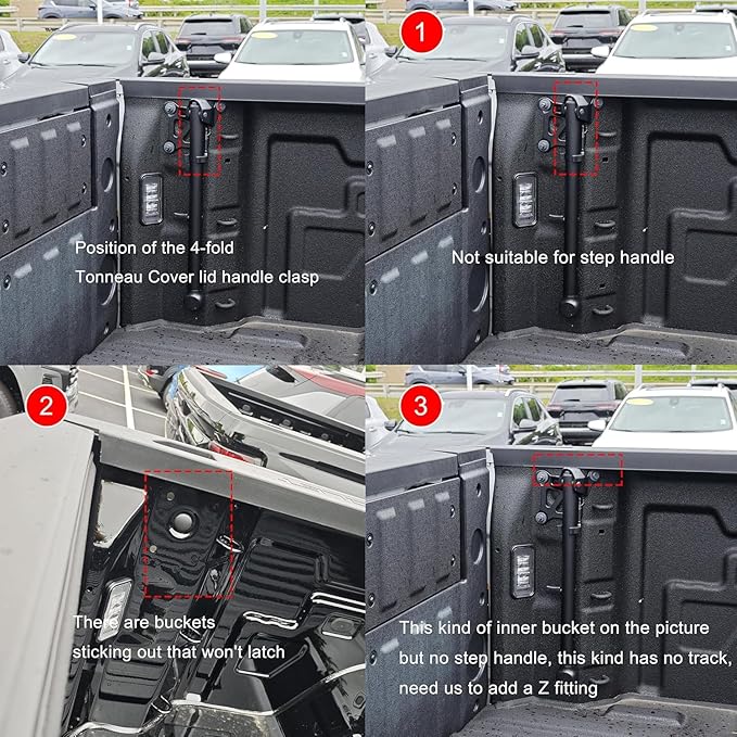 Fiberglass Hard Tri-Fold Truck Bed Tonneau Cover Compatible with 2019-2025 Chevy Silverado 1500/GMC Sierra 1500 Fleetside (6.5FT/78.9Inch Bed) - Exclusive for 4th-Gen GMT T1XX Platform