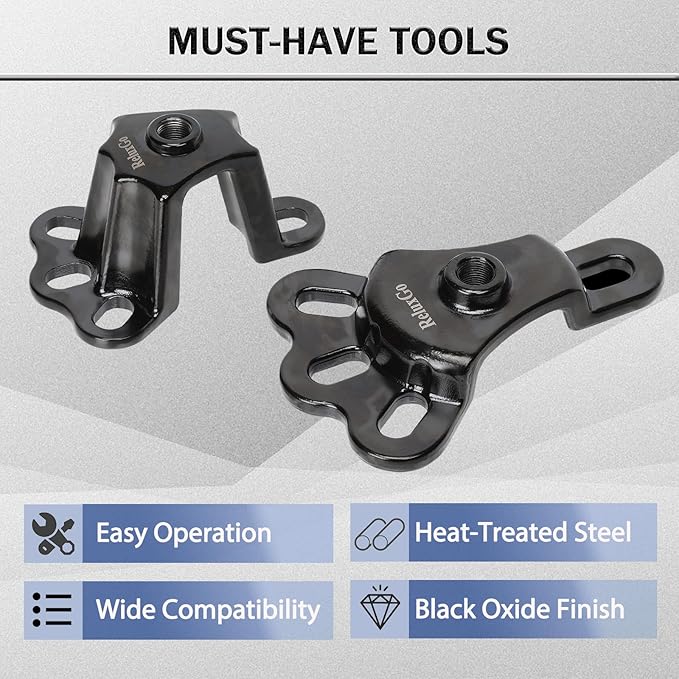 Front Wheel Hub Puller Bearing Removal Tool for 3-3/4 to 4-1/2 Inch IDs, Rear Axle Puller Set for 4-1/2 to 5-1/2 Inch IDs, Flange Type Axle Remover Tool with 5/8 inch x 18 Forcing Bolt