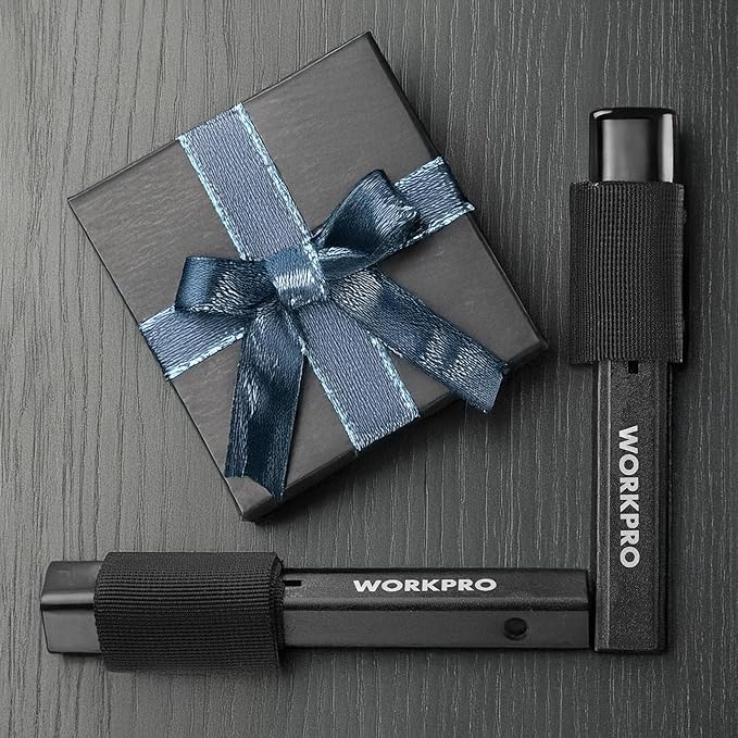 WORKPRO Nylon Strap Oil Filter Wrench, Universal Oil Filter Removal tool Adjustable, 1/2" Drive, Oil Filter Change Set, Ideal for Engine Filters, Conduit, & Fittings