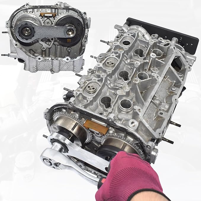 EA839 Engine Camshaft Locking Timing Tool Kit Compatible with VW Audi, Cam Locking Tool for Porsche 3.0T TFSi 2.9T Hybrid Version CXT, Camshaft Adjuster Counter Holder T40331, T90001, T90002