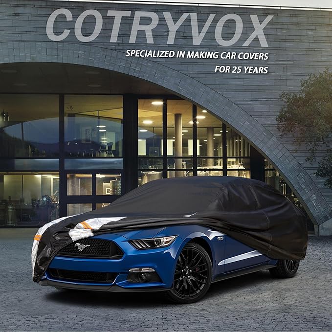 10-Layer Waterproof Sports Car Cover. See Vehicle Size-Chart for Accurate Fit. All Weather Full Outdoor Covers. Chevy Corvette, Porsche 911, Toyota Supra.Sun Snow Rain.Size C3(See Size Chart)