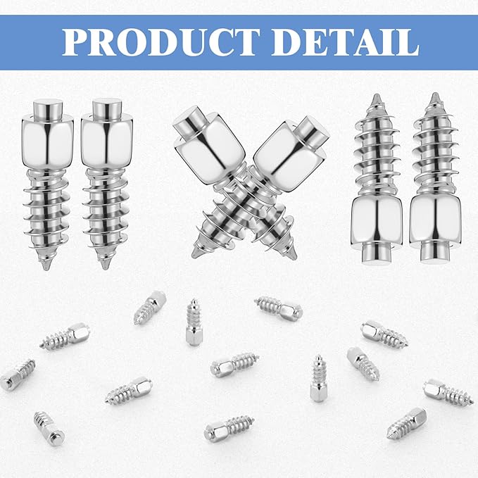 1000pcs 4x12mm Carbide Screw Tire Studs Anti Slip Snow Tire Studs Wheel Tyre Anti Ice Snow Spikes for SUV/tractor/ATV/UTV/motorcycle, with Installation Tool