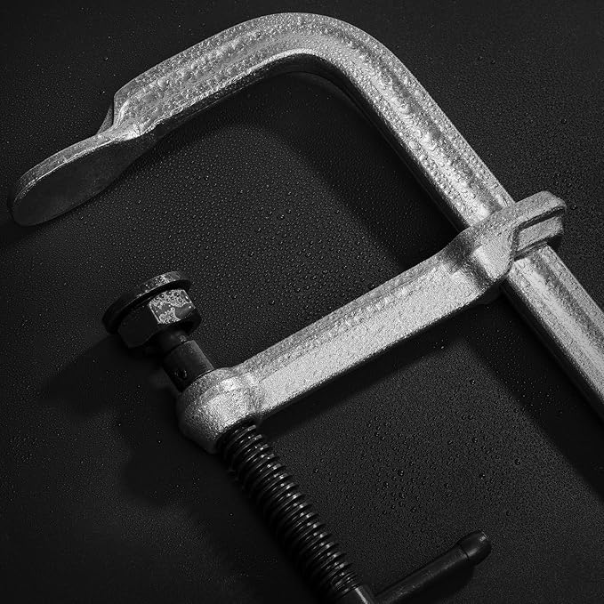 1-Pack 12-Inch Heavy-Duty F-Clamps for Welding, Woodworking & Metalworking – 3450 lbs Load Capacity,5-1/2 Inch Throat Depth, All-Steel Construction