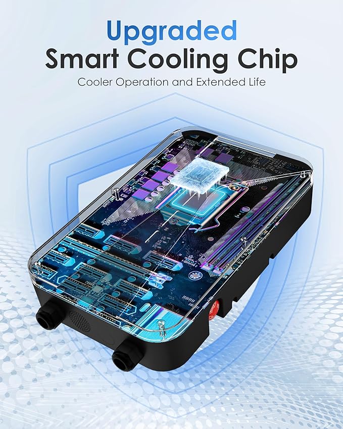 Level 2 EV Charger for Home(40Amp, 240V, NEMA 14-50P) with 4.3" LCD Screen, Electric Car Charger 9.6kW, 26 ft Cable and Wall Holder, Scheduled Charging, SAE-J1772 Connector