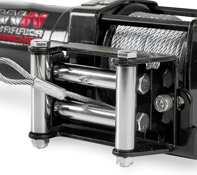 Warrior Winches Ninja 2000 lbs - Premium 12V Electric ATV/UTV Winch with Steel Cable, Compact and Powerful 12 Volt ATV Winch - Comes with Wireless Remote - Perfect for ATV, UTV, Boat, Trailer