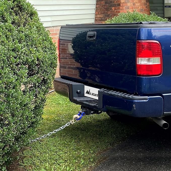 Nilight Shackle Hitch Receiver 2Inch 45000 LBs Breaking Strength 3/4" D Ring Trailer Pin Heavy Duty Solid Recovery Towing Kit for Trucks Jeeps Off-Road