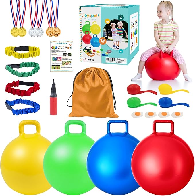 Carnival Outdoor Games Combo Set for Kids, Soft Plastic Cones Bean Bags Ring Toss Game, Activity Agility Set,Field Day Family Reunion Yard Lawn, Birthday Party Easter, Spring Fall Game
