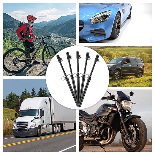 Tallew 10 Pack Dual Head Tire Pressure Gauge Heavy Duty Air Pressure Tire Gauge for Auto Truck Car RV Van Gage Range 10-150PSI, 1-10Bar (Black)