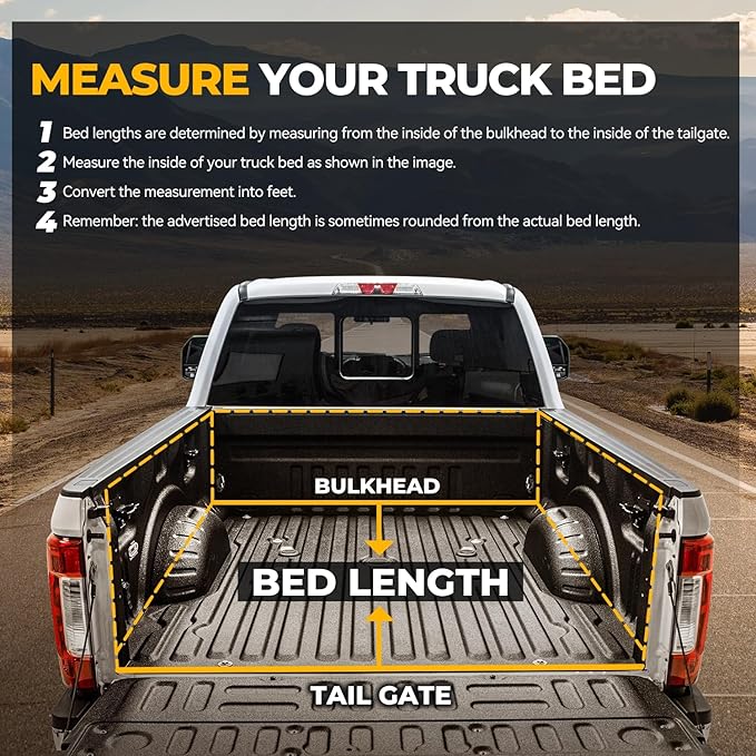 Auto Dynasty Soft Roll-up Truck Bed Tonneau Cover Compatible with 2015-2025 Ford F-150 6.5Ft/78Inch Fleetside Bed, Matte Black Soft Vinyl Top