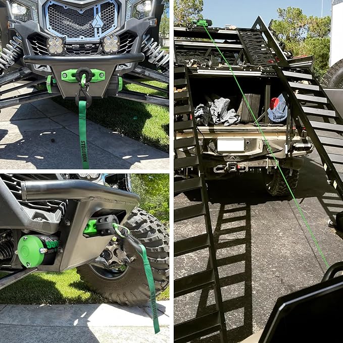 5500 Winch 12V Electric ATV/UTV Winch with Synthetic Rope,2pcs Wireless Remote and Winch Stopper for Towing Jeep Off-Road SUV Truck Car Trailer Boat