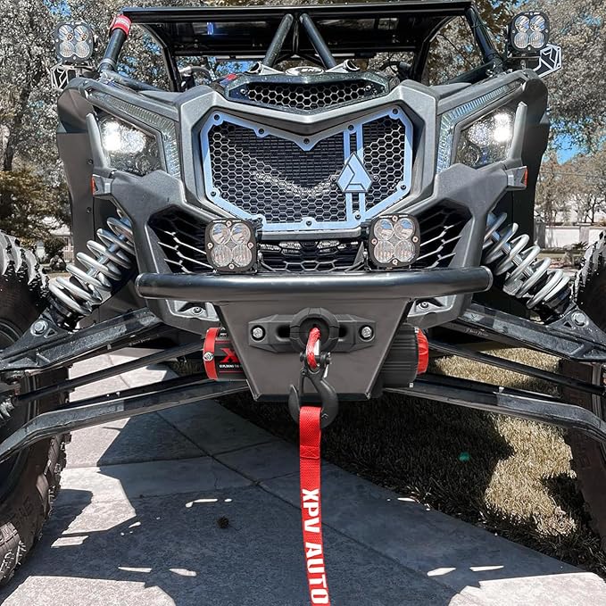 5500 lb. Winch Electric Winch Synthetic Rope 12V for ATV UTV Wireless RemoteTowing Winches Waterproof for Off Road Trailer Boat