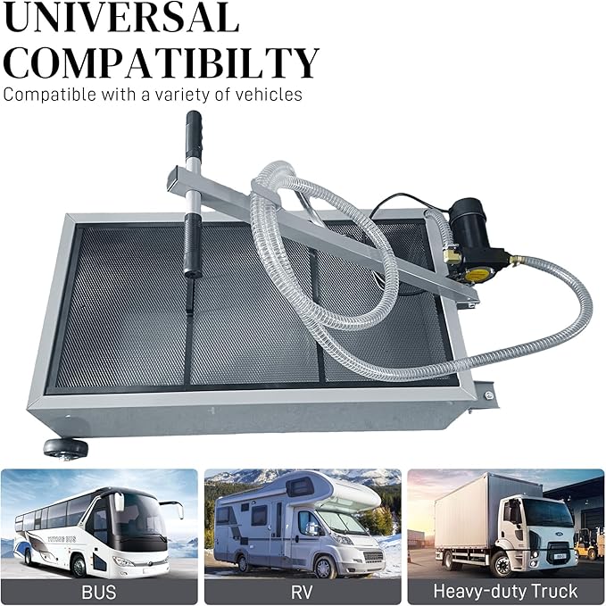 25 Gallon Oil Drain Pan with Electric Pump, Low-Profile Oil Pans for Changing Oil, T-Handle and J-Hook Makes Drain Easier, Gray