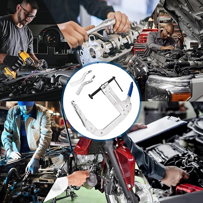 8inch Valve Spring Compressor, Valve Spring Compressor Tools, Valve Compressor Tool, Multi-Function Spring Pulling and Dismantling Tool, Suitable for Most Cars