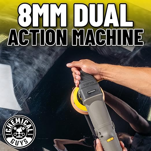 Chemical Guys TORQX Dual-Action Random Orbital Polisher Detailing Kit – 13-Piece Kit With Arsenal Range Bag, Pads, Accessories for Paint Correction, Premium Buffer