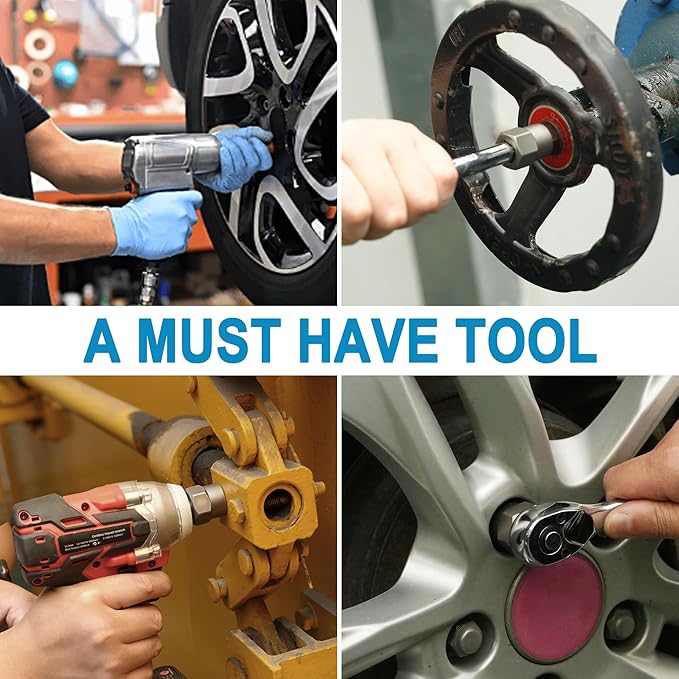 18-Piece Screw Puller Kit, Multi-Spline Hex Head, 3/8 Inch Drive Easy Removal Bolt Puller Kit for Removing Stripped, Rounded, Damaged, Broken, Screws and Bolts Removal Kit