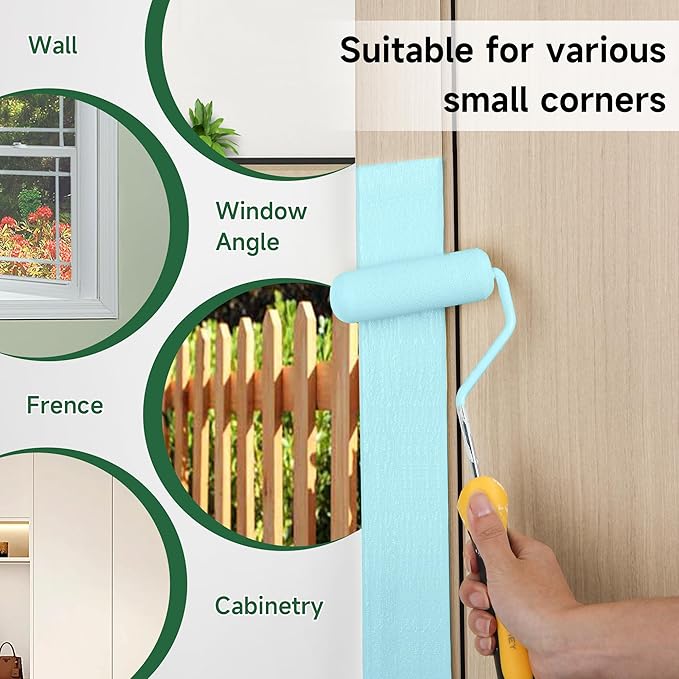 VOOMEY 4 Inch Foam Roller,Mini Rollers for Painting,Paint Roller Covers,a Pack of 96,Best Choice for Professional Painters and Home DIY