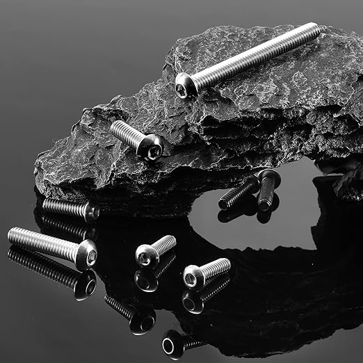 1/4-20 x 1/2" Button Head Socket Cap Bolts Screws, 20Pcs 304 Stainless Steel 18-8, Allen Hex Drive, Bright Finish by SG TZH(with Hex Spanner)