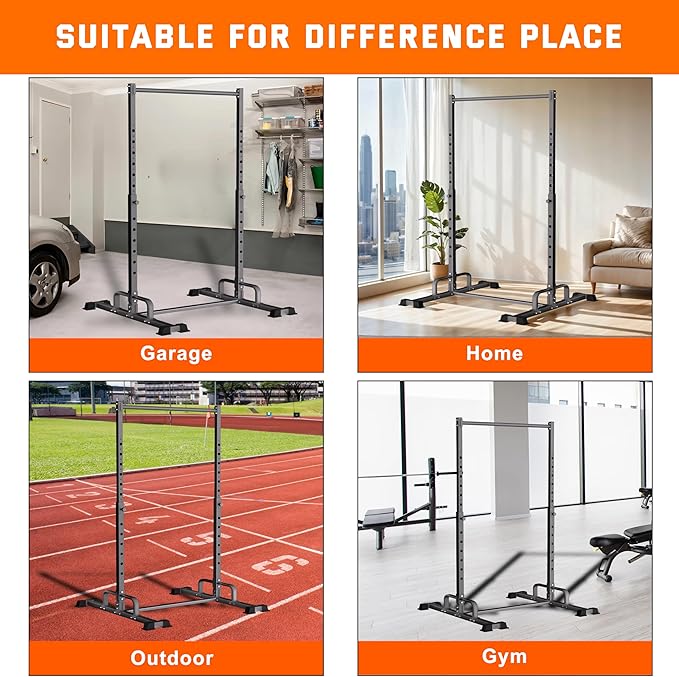 Pull Up Station, Adjustable Pull Up Bar Free Standing Power Racks, Multifunctional Heavy Duty Steel Pull Up Tower, For 2×2" with 1″ Hole Size Squat Rack Accessories, Support 600 LBS Capacity