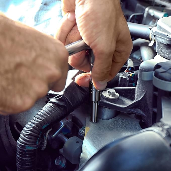 Olsa Tools Metric Deep Socket Set - 1/4-Inch Drive, 14pc - 6-Point Chrome Sockets from 4mm–15mm and No Skipped Sizes - Mechanic Deep Metric Socket Set - Professional Grade Long Sockets - Part: 1327