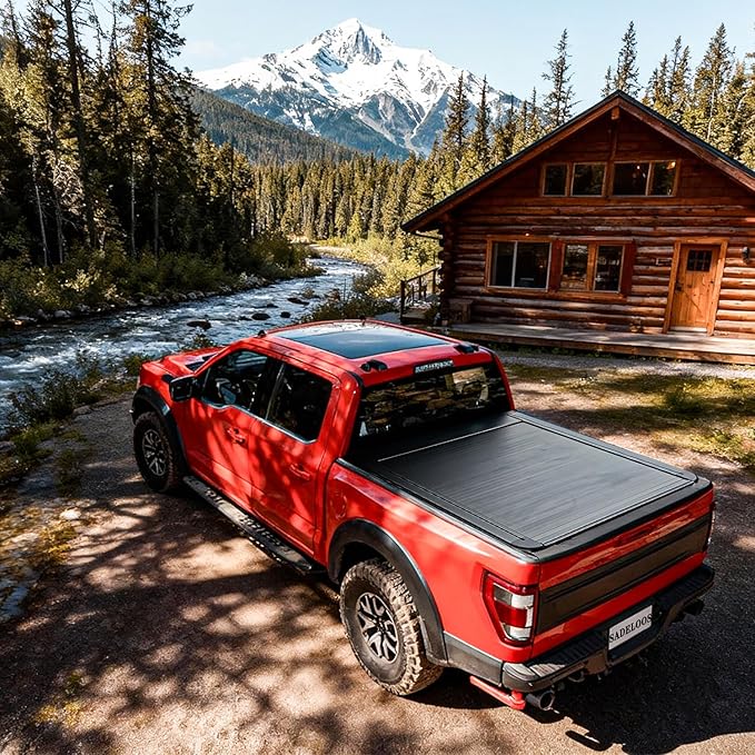 Retractable Truck Bed Tonneau Cover Compatible with 2015 2016 2017 2018 2019 2020 2021 2022 2023 2024 2025 2026 Ford F-150/Raptor/Lightning (5.5'/66" Bed) Retractable Truck Bed Cover