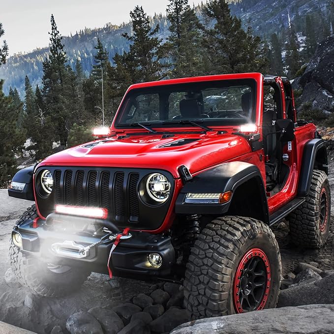 Nilight LED Light Bar 2PCS 6.5 Inch Triple Row Spot Flood Combo Lights w/Wiring Kit for Fog Driving Work Lighting on Off-Road Truck SUV ATV UTV