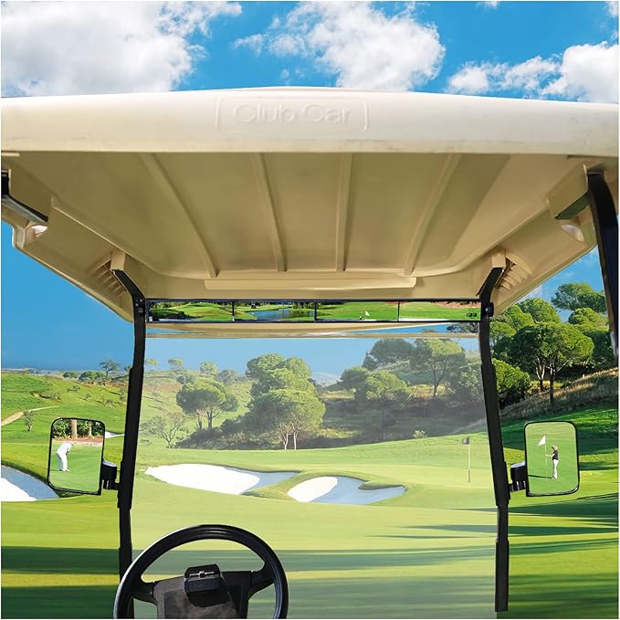 10L0L Golf Cart 4 Panel Rear View Accessories & Side Accessories Kit-Universal for Yamaha Club Car EZGO Model Eliminate Blind Spots