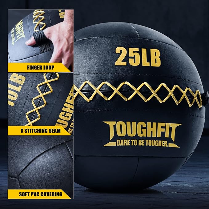 Soft Wall Ball - Medicine Ball Set for Cardio Fitness Exercise - Weighted Med Ball for Strength and Conditioning Exercises, Cross Training Lunge, and Partner Toss