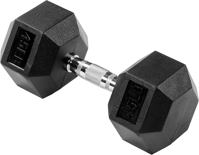 OLIXIS Rubber Hex Dumbbells,Assorted Weights for Home Gym Workouts, Strength Building & Fitness Training