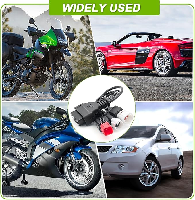 3-in-1 OBD2 Diagnostic Adapter Cable 3Pin+4Pin+6Pin to 16Pin Multiple Select Diagnostic Connector Fit for Yamaha Kline Euro5 Motorcycle Honda CRF KTM