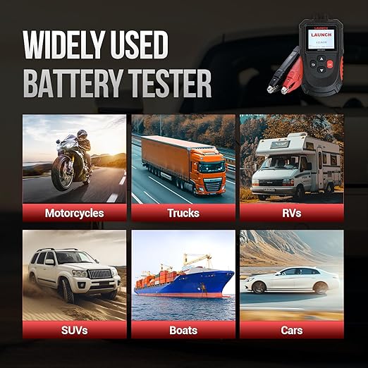 Car Battery Tester, Launch BST-560S 12V Digital Automotive Battery Load & Alternator Tester, Charging Cranking System Analyzer, for Cars Trucks Motorcycles SUVs ATVs RVs Boats