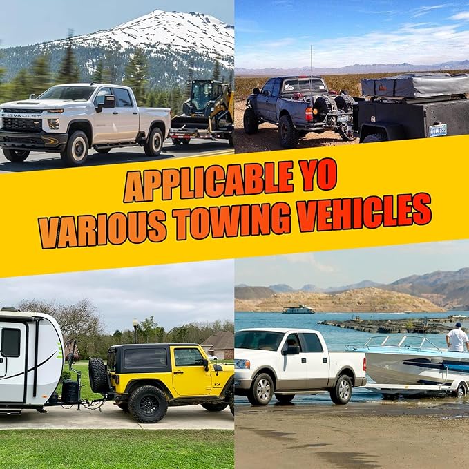 METOWARE Adjustable Trailer Hitch for 2-Inch Receiver, 4-Inch Drop or Rise, 12,500 lbs GTW Heavy Duty Aluminum Tow Hitch with Double Stainless Steel Locks & Hitch Pin (Black)