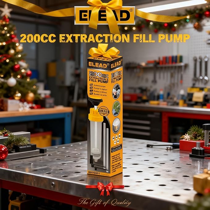 ELEAD 200CC Siphon Pump, Oil Extractor Pump, Oil Pump, Transfer Pump, Fluid Extractor, Fluid Syringe Extractor, Car Vacuum Fuel Transfer, Siphon Pump for Gasoline Hand Cleaner for auto Mechanics