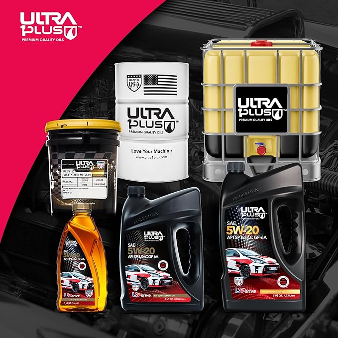 ULTRA 1PLUS SAE 5W-20 Full Synthetic Motor Oil API SP ILSAC GF-6A - 5W20 motor oil, 2 Gallon