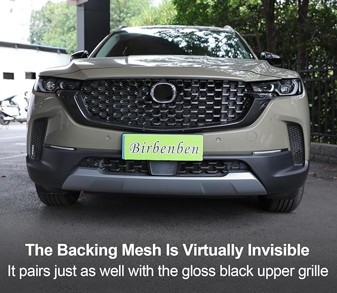 Matte Black 2nd Gen Grill Inserts Fit for Mazda CX50 CX-50 Hybrid 2025 2024 2023 All Models, Water Tank and Radiator Protector Front Bumper Grille Mess for 2026 Mazda CX 50 Accessories