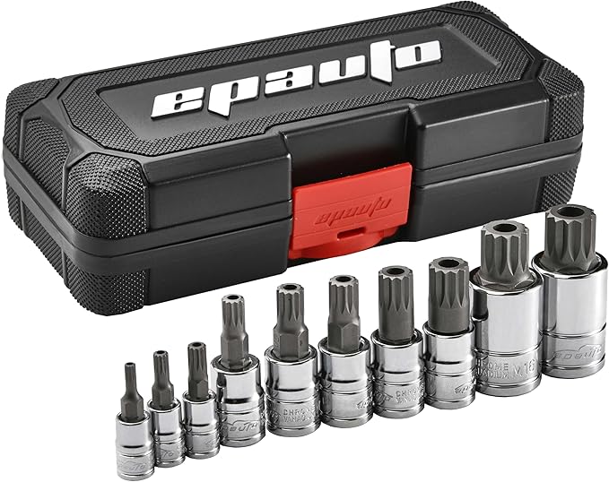EPAuto 10-Piece XZN Triple Square Spline Bit Socket Set