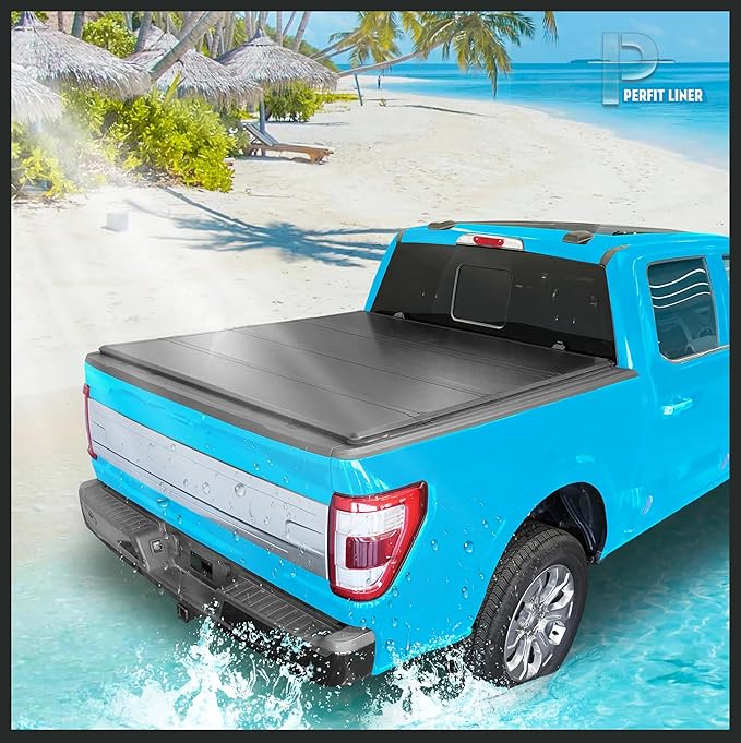 Perfit Liner 5.5 FT (67") Bed FRP Hard Quad-Fold Tonneau Cover for 2015-2026 Ford F-150 Styleside/Fleetside Truck Cargo Topper, Hardtop (Not for Flareside/Stepside)