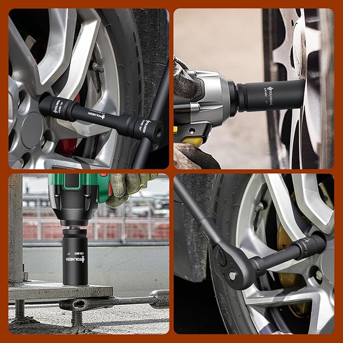 3/4" Impact Socket Set, 22PCS 6-Point SAE Sizes (3/4" to 2"), Cr-Mo Steel Set with Adapters, Quick Release Ratchet Wrench, Andextension Rod & Durable Storage Case