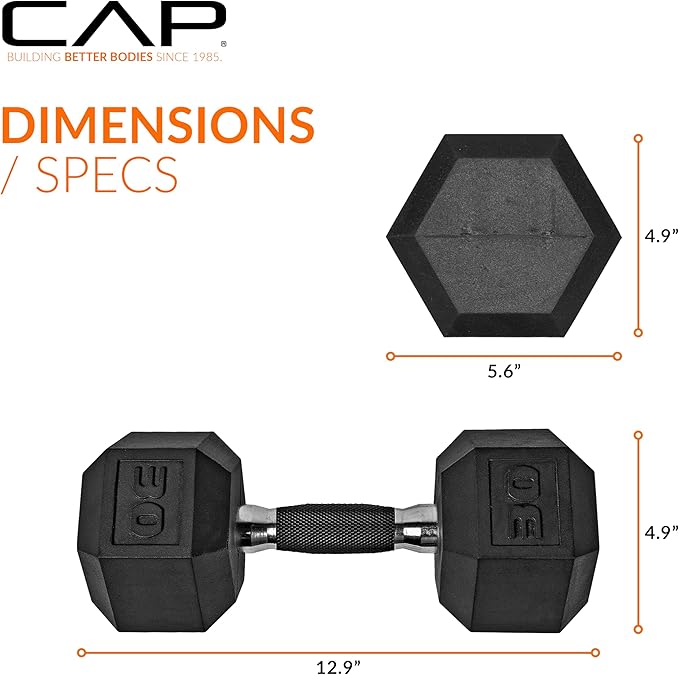 CAP Barbell Coated Dumbbell Weight | Multiple Options Pairs & Sets