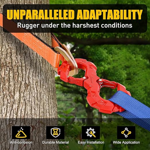 Nilight S-Shape Shackle, Quick Release Tow Hook for Winch Cable Ropes, 33,000 lbs Heavy Duty for Off-Road Recovery, Towing Extension, Tree Saver, Winch Shackle, Forged Steel, Red