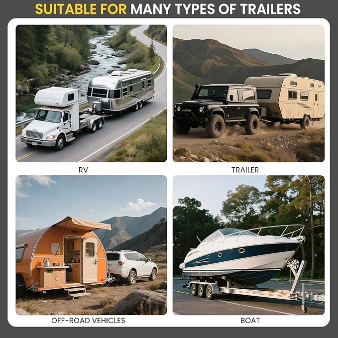 Trailer Hitch Locks Kit - Heavy-Duty Hitch Lock for 2" Couplers with Straight Lips, Anti-Theft Steel Core Lock with Keys for RV, Camper, Trailer, Boat, Caravan