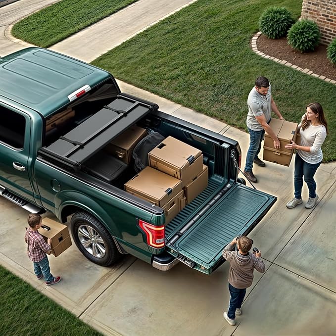 Soft Tri-fold Tonneau Cover Fit for Ford Ranger 2019 2020 2021 2022 2023, Fleetside 5 Ft Bed