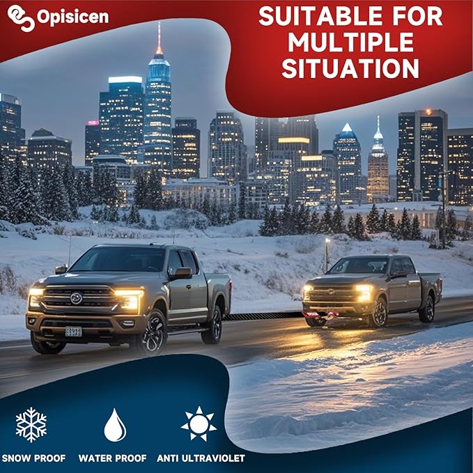 Tow Strap with Hooks 2 Inch x 20 Foot - 15,216 lbs Breaking Strength Emergency Heavy Duty Capacity Tow Rope Forged Steel Hooks for Car Truck Jeep ATV SUV, Roadside Recovery (Black, 2" x 20')