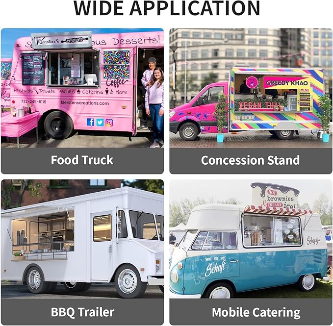 Concession Window Food Truck Window Aluminum Alloy Windows, 36x24 Inch Concession Window for Food Truck, Serving Window for Food Truck with Awning Door, No Glass (36×24 Inch)