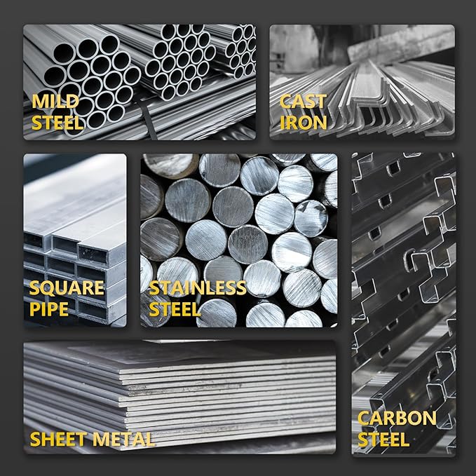 250A MIG Welder,5 in 1 Gas MIG/Gasless Flux Core/Stick/Lift TIG/Spot Welding/Spool Gun Compatible Aluminum Welding Machine Large LED Display 110V/220V Multi Process Welder