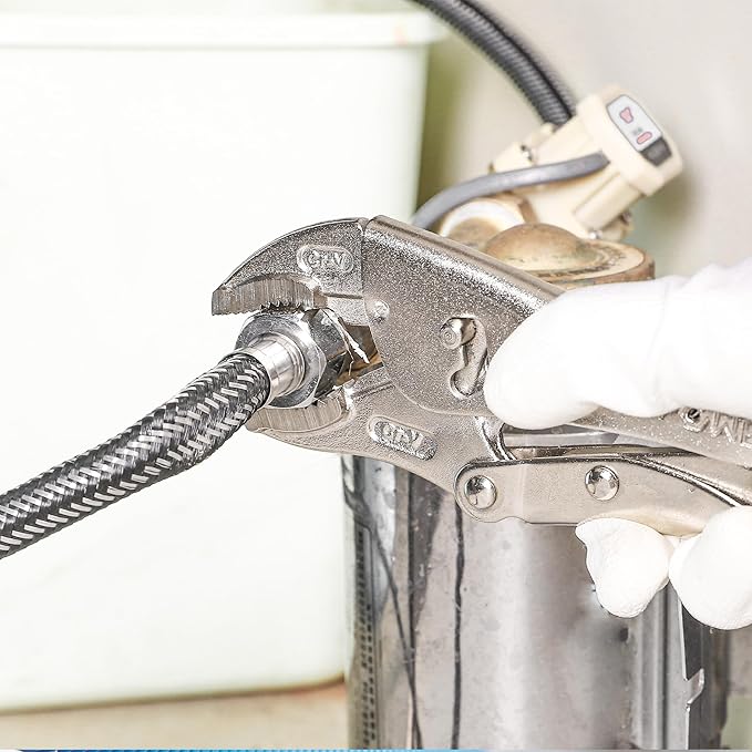 MAXPOWER 10-inch Locking Pliers, Curved Locking pliers with Two-position Opening Adjustment, Max Jaw Opening 2.6"