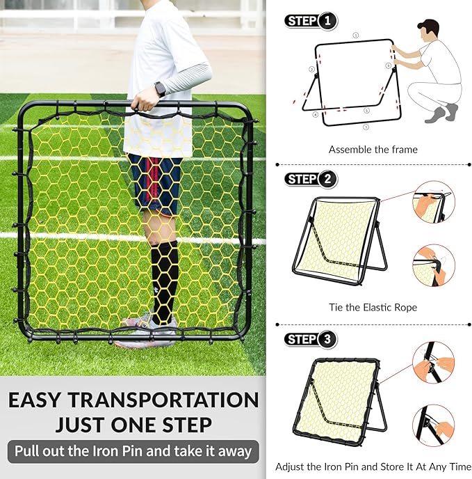 Portable Soccer Rebounder Net for Kids Soccer Training Practice