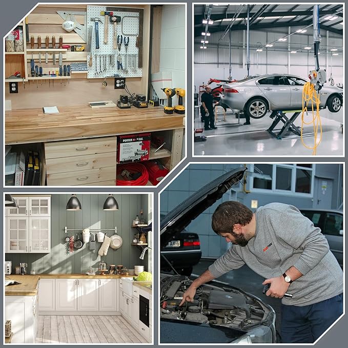 Rolling Shop Stool with Wheels, Heavy Duty Garage Work Mechanic Stool with Backrest, Adjustable Height 360°Swivel Rolling Chair with Tool Tray Storage, 330 LBS Capacity, Red