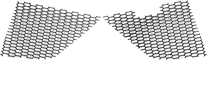 KUAFU Front Radiator Protective Grill Guard Insert Compatible with 2020-2023 Chevy Chevrolet Corvette C8 Front Lower Grill Vent Insert Grille Mesh Black Stretched Hexagon PP Plastic