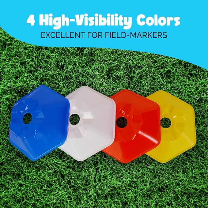 GSi Hurdle Training Cones | Multi Pack Sets | Dual Purpose Agility Cones with Holes | Ideal for Soccer, Kids, Dog, and Sports Training