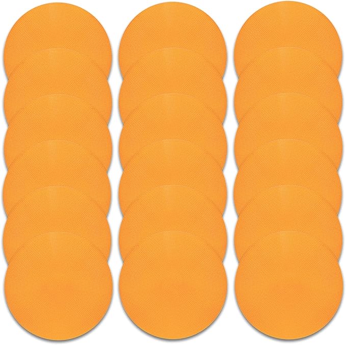Poly Spot Markers 9 inch Non-Slip Rubber Agility Markers Flat Field Cones Floor Dots for Football, Soccer, Basketball Training Markers, School Activities, Exercise Drills, Social Distancing